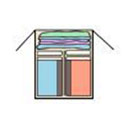 ikon för böcker i kartong
