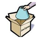 Ikon för lampskärm i flyttlåda